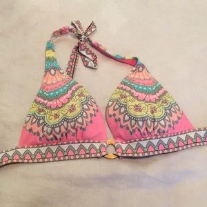 patterned bathing suit top